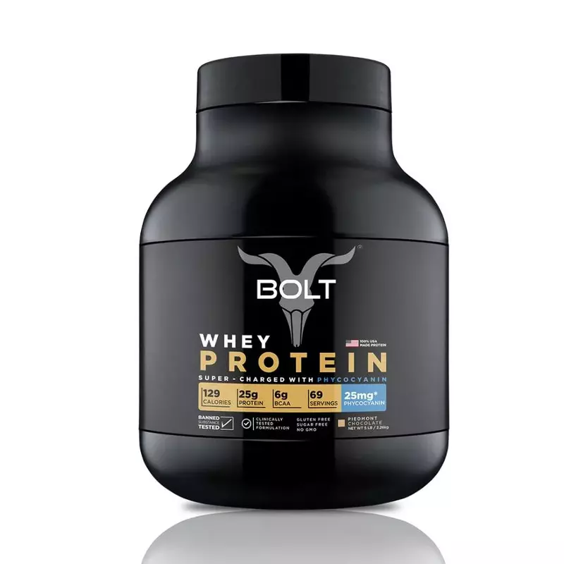 Bolt 100% Whey Protein Super-Charged With Phycocyanin