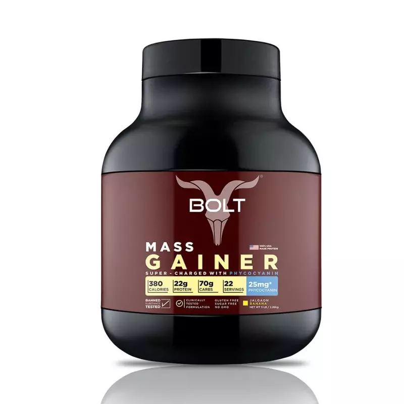 Bolt Mass Gainer Super-Charged With Phycocyanin