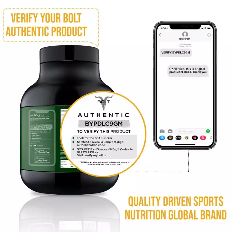 Bolt Biozyme Plant Protein Super-Charged With Phycocyanin