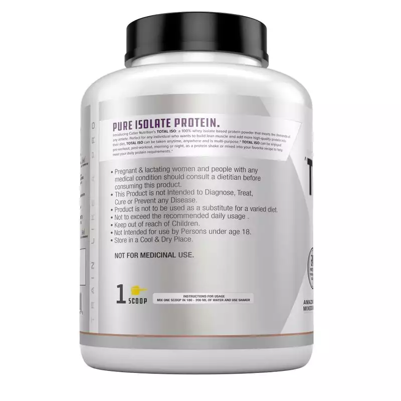 Cutler Nutrition Total Iso Whey Isolate Protein Powder