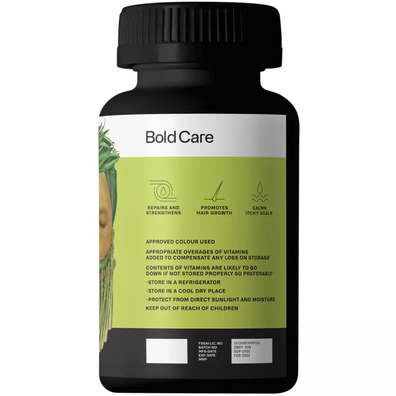 Bold Care Organic Biotin: Vitamins, Zinc &amp; Aloe Vera Extract Tablets for Hair Growth &amp; Strengthening