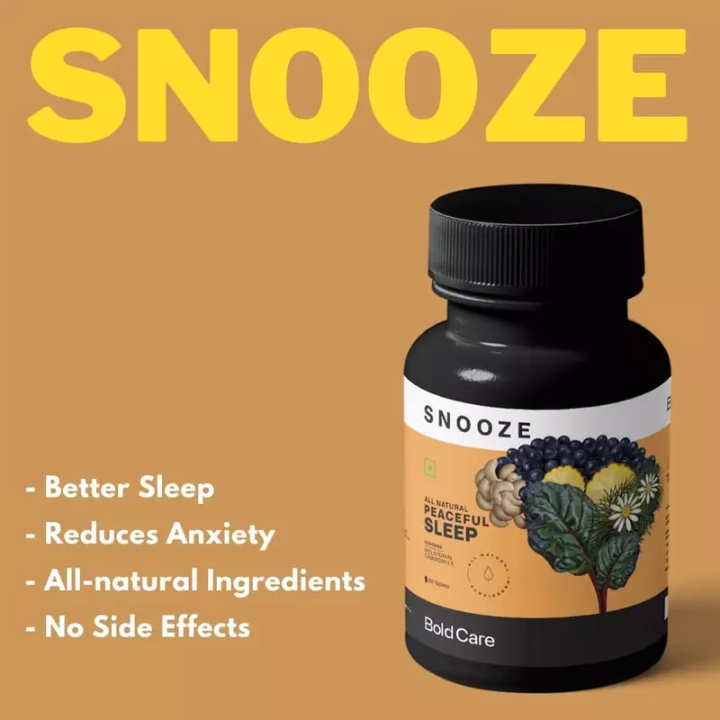 Bold Care Snooze Melatonin 10mg, Chamomile, & More – All Natural Sleeping Pills