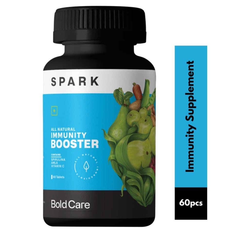 Bold Care Spark Spirulina, Amla, Vitamin C, B6, E &amp; Zinc – All Natural Immunity Booster