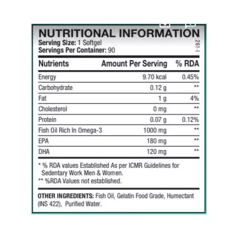 ANS Performance Premium Omega-3 1000mg Fish Oil