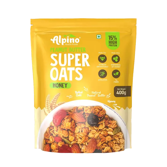 Alpino High Protein Rolled Oats Honey 1kg