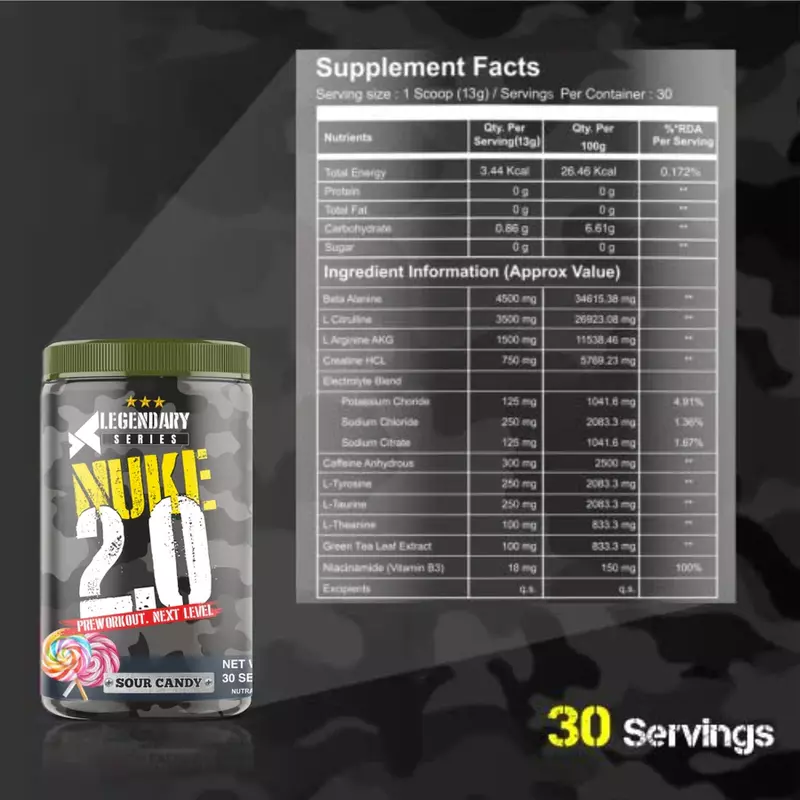 Bigflex Pre-Workout Nuke 2.0 Advanced Formulation