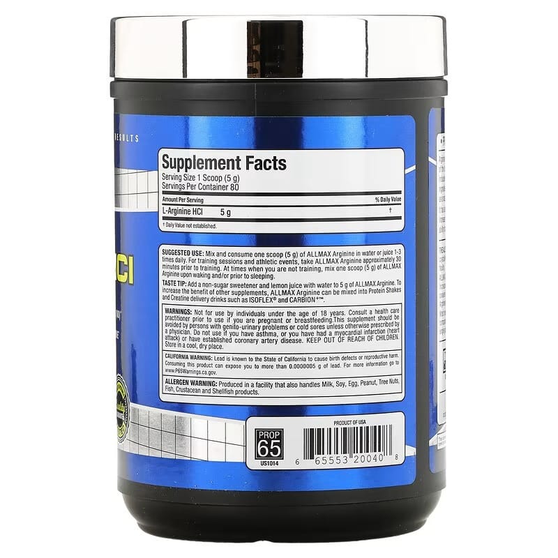 ALLMAX, Arginine HCl 400 g