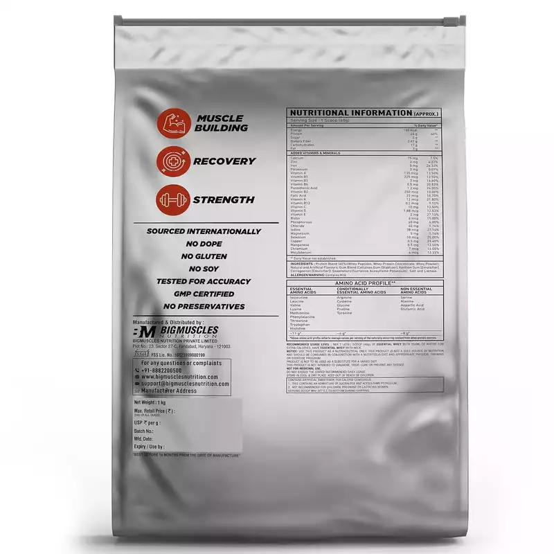 Bigmuscles Nutrition Essential Whey Protein