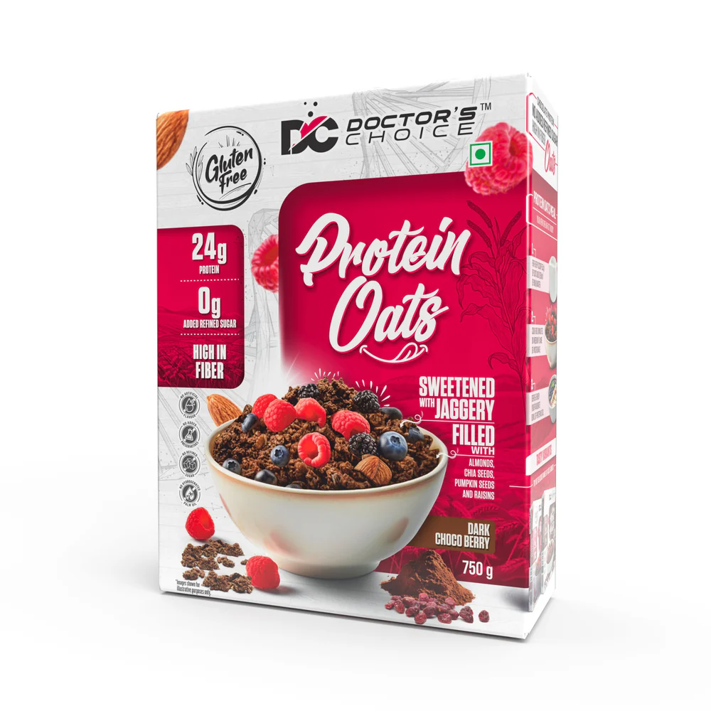 Doctor's Choice Protein Oats 750gm Dark Choco Berry