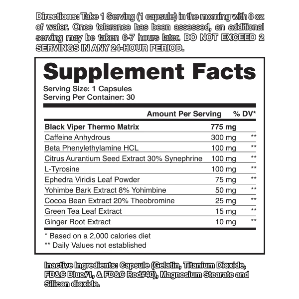 Dragon Pharma Black Viper Fat Burner
