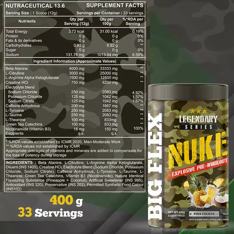 Bigflex Nuke Pre-Workout 400gm