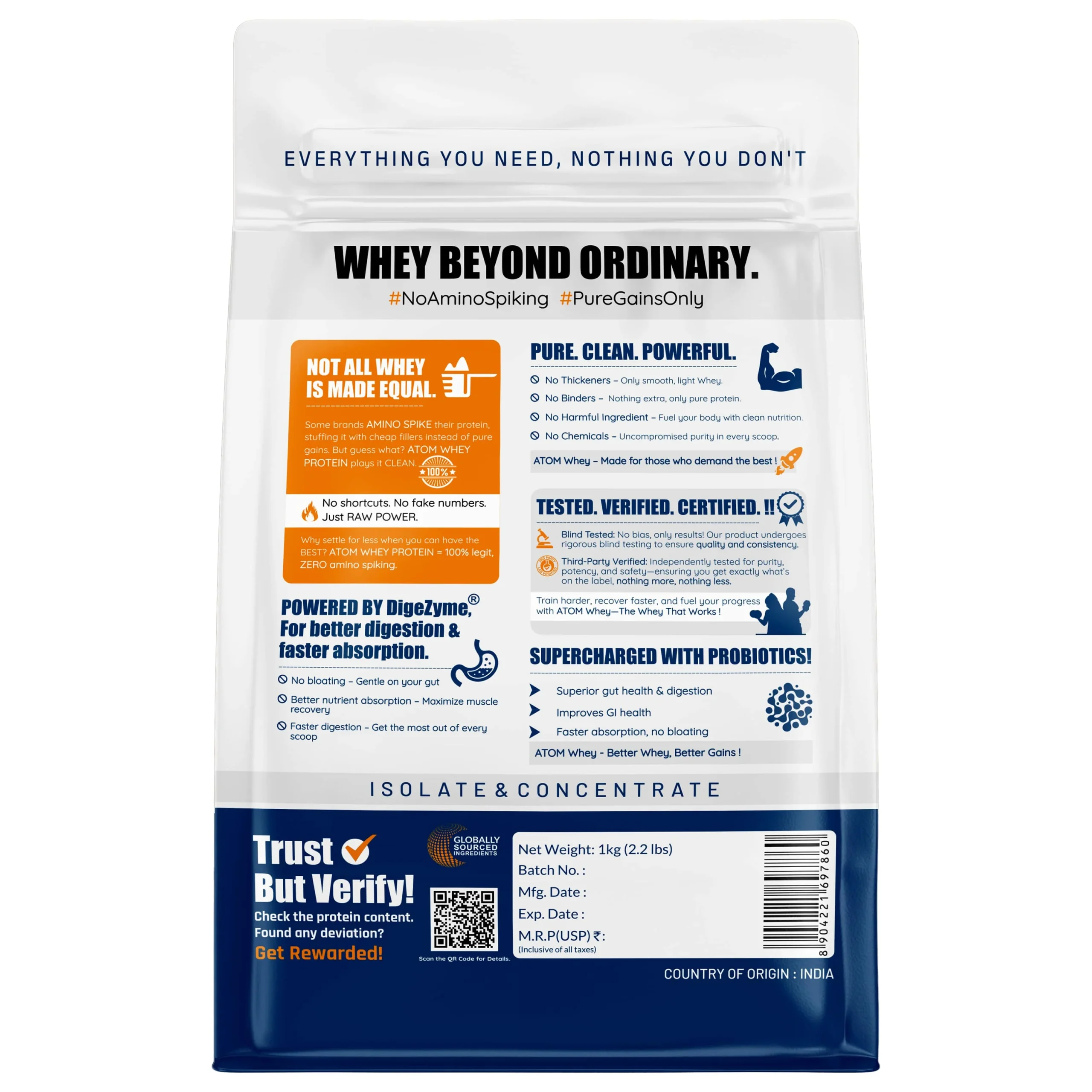 Asitis Nutrition ATOM Whey Protein 1 Kg