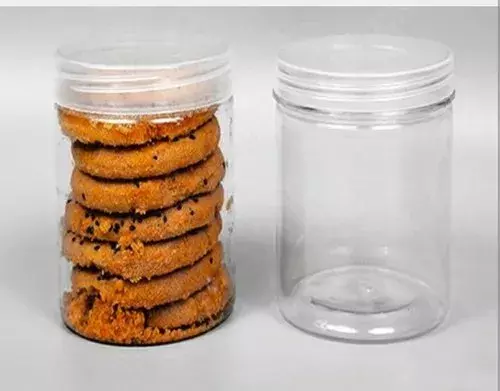 600ml Transparent PET Cookie Jar with Lid | Food Grade Jars