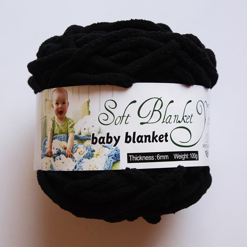 Soft Baby Blanket Yarn Black Soft Baby Blanket Yarn Black