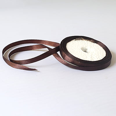 Satin Ribbon Brown 1/4 Inch