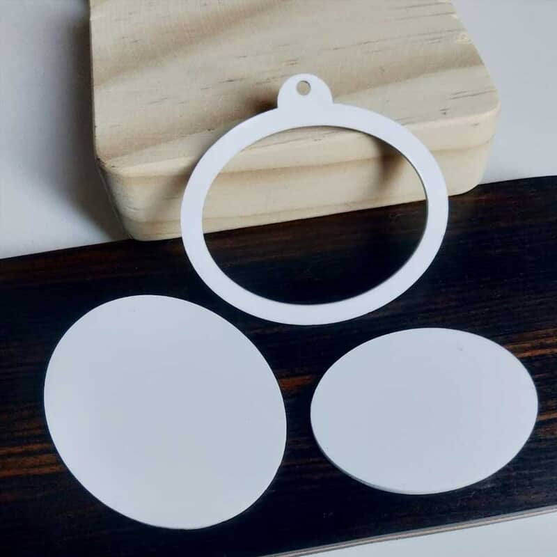 Mini Hoop Ellipse white Acrylic horizontal Mini Hoop Ellipse white Acrylic horizontal