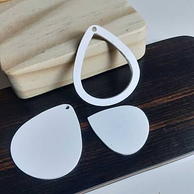 Mini Hoop Drop White Acrylic -Model 2