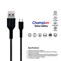 Champion USB to Micro 2.4Amp Data Sync & Charging Cable Braided 1M for all Android & Micro USB Devices (Grey) Champion USB to Micro 2.4Amp Data Sync & Charging Cable Braided 1M for all Android & Micro USB Devices (Grey)