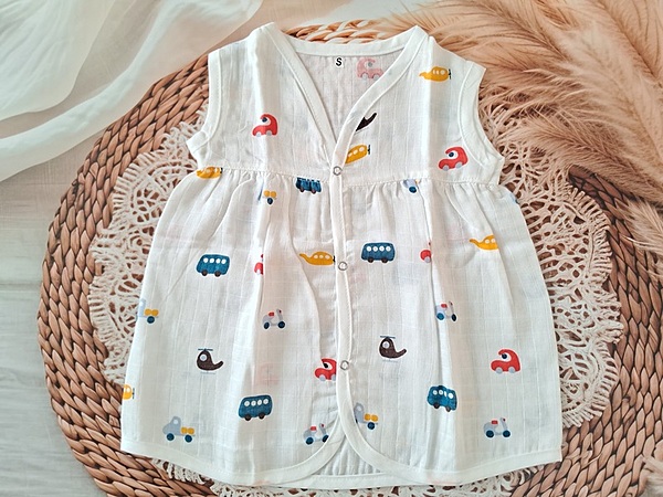 Muslin Button Frocks Helicopter