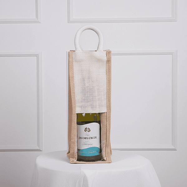 Natural bottle bag