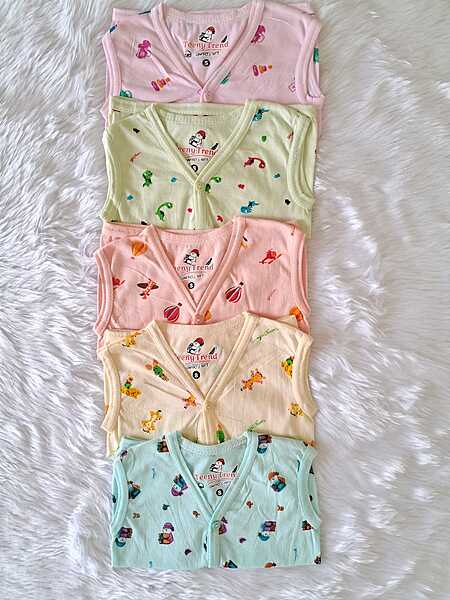 Hosiery cotton button jablas combo(0-6 Months)