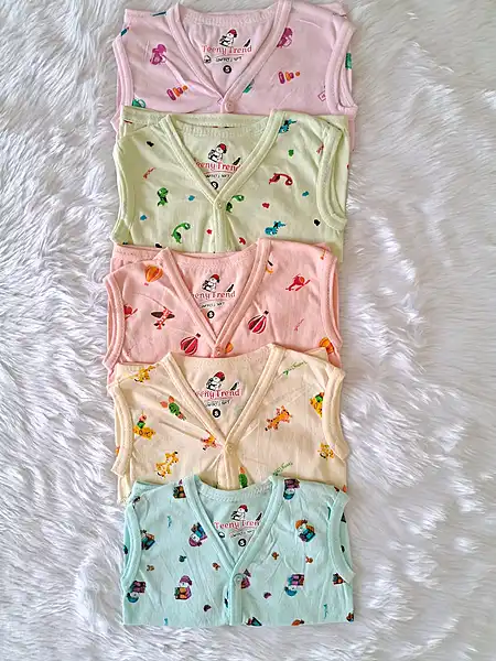 Hosiery cotton button jablas combo(0-6 Months)