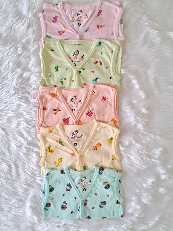 Hosiery cotton button jablas combo(0-6 Months)