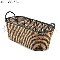 Brown & Black Long Oval Basket