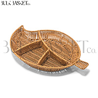 Leaf Platter Basket with Compartments