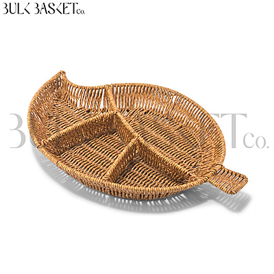 Leaf Platter Basket with Compartments Leaf Platter Basket with Compartments