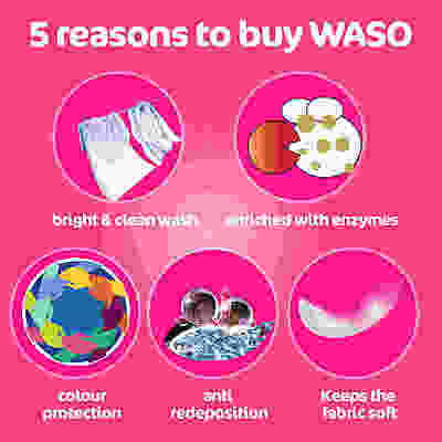 WASO | Floral Detergent Powder | 50G |10 Packets