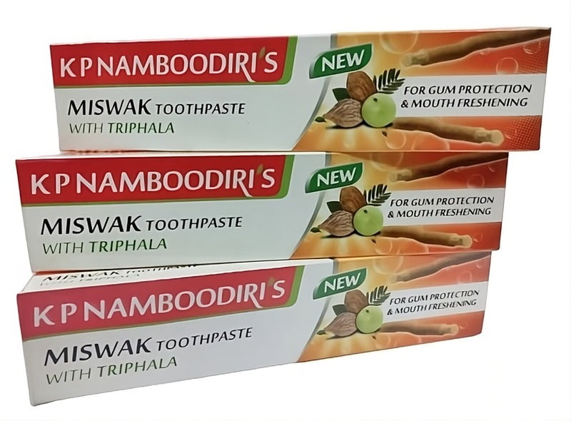 KP Namboodiris-MISWAK Toothpaste with Triphala(100g)3pack
