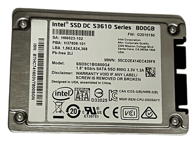 Intel DC S3610 Series 800GB MLC SATA 6Gbps - SSDSC1BG800G4
