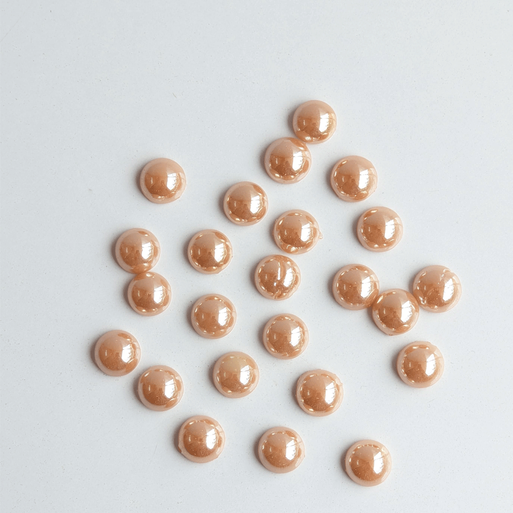 Ceramic Half Cut Beads Peach 10mm