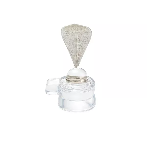 Spatik Linga with Silver Naga Idol