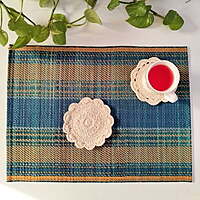 Madur Blue Base & Yellow Table Mat (Set of 6) Madur Blue Base & Yellow Table Mat (Set of 6)