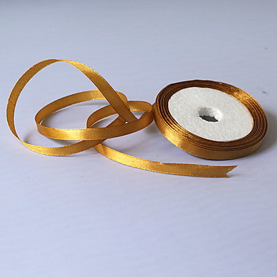 Satin Ribbon Gold 1/4 Inch