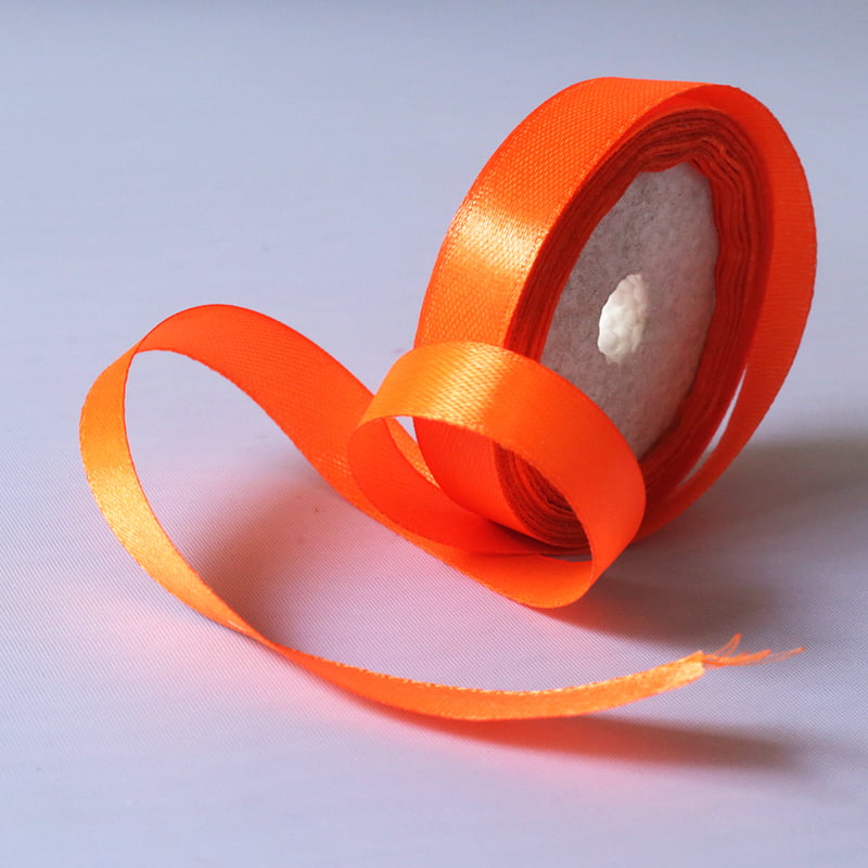 Satin Ribbon Fluorescent Orange 1/2 Inch Satin Ribbon Fluorescent Orange 1/2 Inch