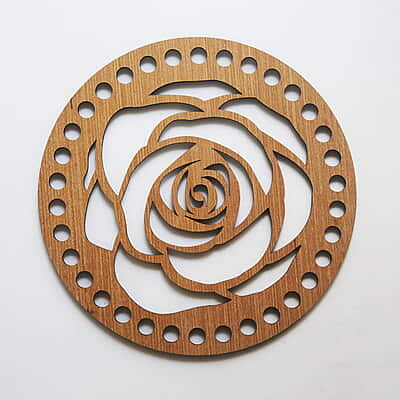 Crochet basket base Rose 6" Crochet basket base Rose 6"