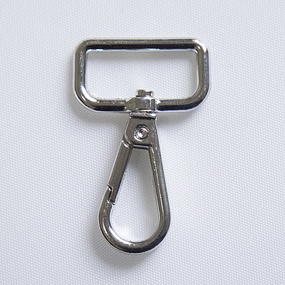 D Ring Clasp Rectangle  Chrome Silver 32 mm