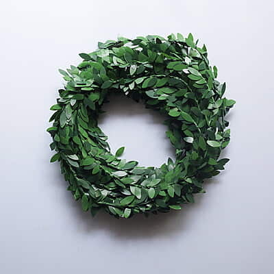 Artificial Green Leaf in Iron Wire