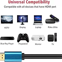 Champion Hdmi 4K Cable - Supports 4K 60Hz, Ultra HD, 3D, 1080p, Ethernet and Audio Return (Latest Standard) HD Audio & Video 2160p Compatible for TV, Laptop, PC, Monitor and Projector