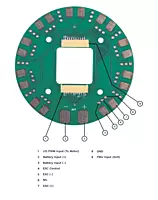 Diagram of 100A power distribution board for drone