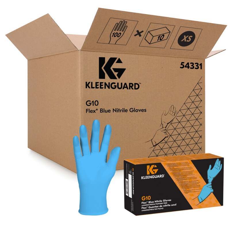 Blue Nitrile Gloves G10 2PRO KLEENGUARD TARSONS