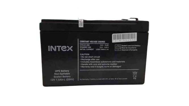 Refurbished Intex 12V 7.5 AH Intex IT-1275 UPS Battery Refurbished Intex 12V 7.5 AH Intex IT-1275 UPS Battery