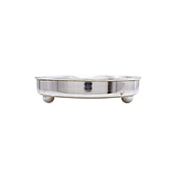 Silver Plain Plate for Pooja,Home (13.3CM)