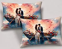 Couple 7D Digital Print Bedsheet Soft, Stylish & Premium Quality Bed Sheet King-225 x 250 CM)