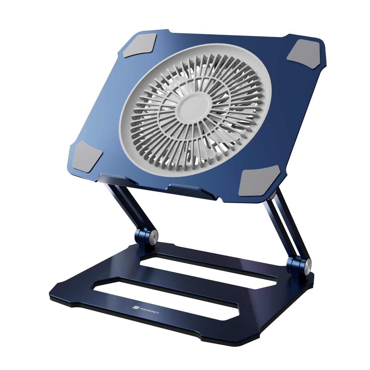Portronics K10 Laptop Stand – Grey, Adjustable & Ergonomic