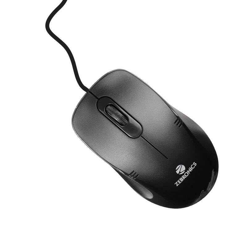 Zebronics Zeb-Power Plus USB Optical Mouse features a sleek design, ergonomic shape, and high precision optical sensor. Ideal for everyday use, it offers smooth tracking and comfortable handling.
