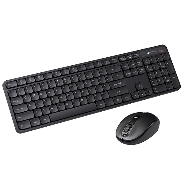 Portronics Key 8 Wireless Keyboard & Mouse Combo – Numeric Pad | Black | 1 Year Warranty